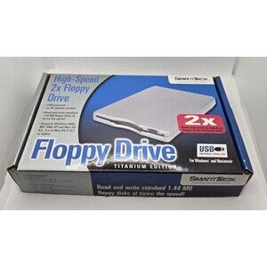 SmartDisk High Speed 2x Floppy Drive Titanium Edition USB Powered External 1.44